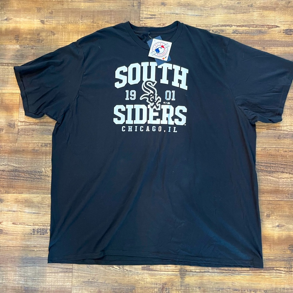Chicago White Sox Black South Siders Tee tshirt men’s 4XL & 4 Tall 4XLT NWT